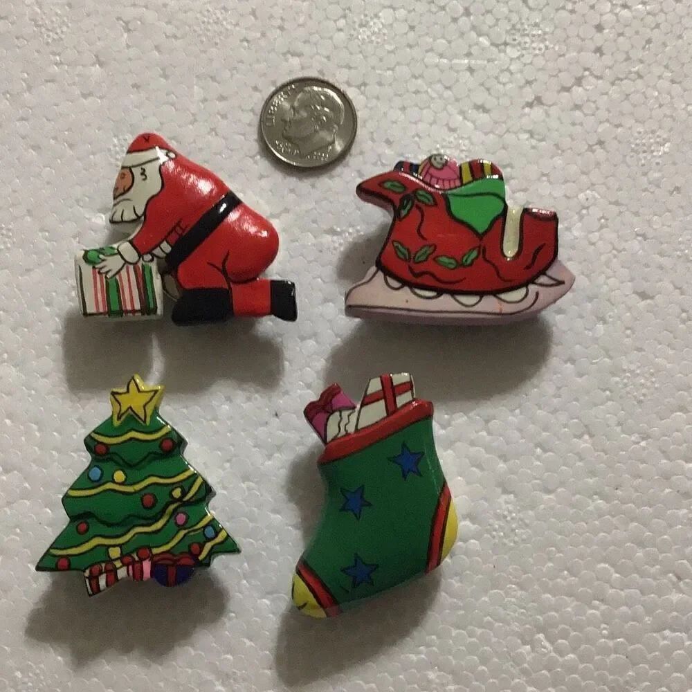 Christmas button covers set of four from Nonie New York